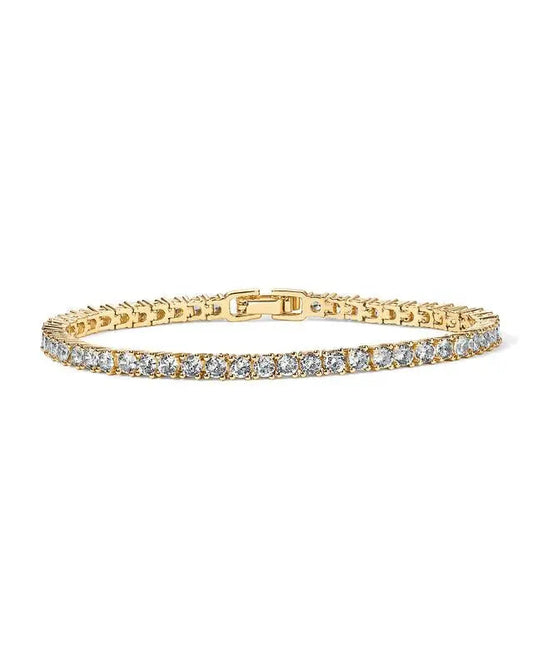 BRACCIALE TENNIS ORO CON CRISTALLI BRILLANTI