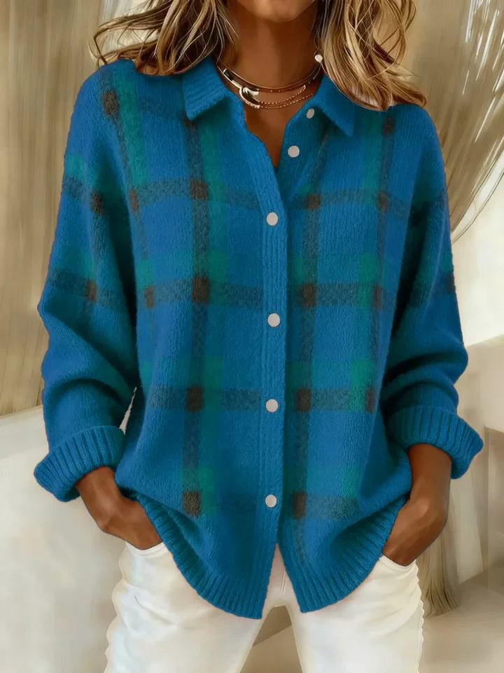 MARCOLLINE | MAGLIONE RETRO A QUADRI CON CONTRASTO CASUAL