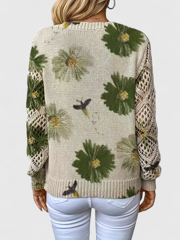 TAHLIA | MAGLIONE FLORALE COMODO