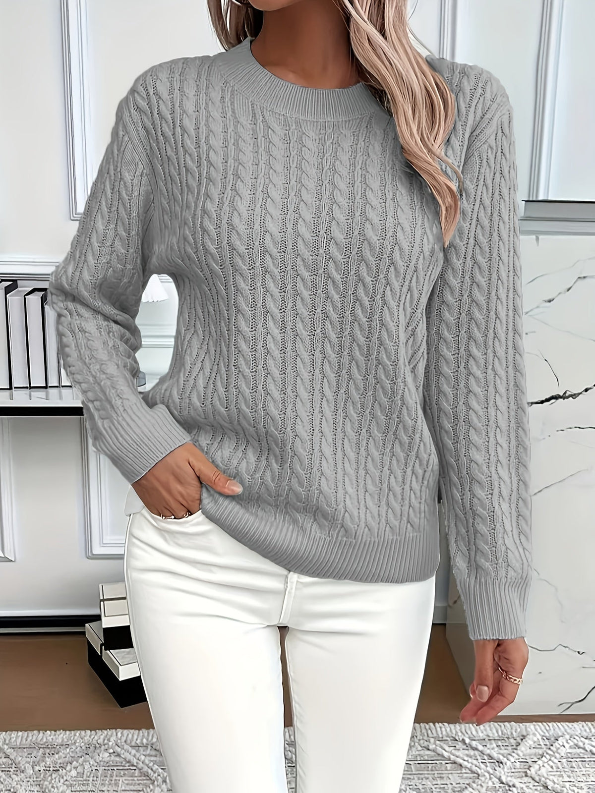BERNILA | MAGLIONE IN MAGLIA CABLE INVERNALE