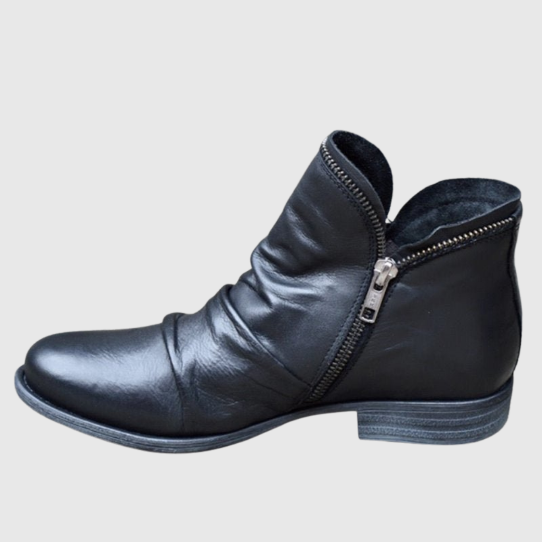Lunara | Stivaletti in pelle con zip laterale chic