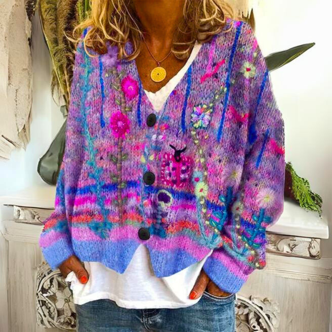 Addison™ - Elegante Cardigan Retro Casual con Bottoni
