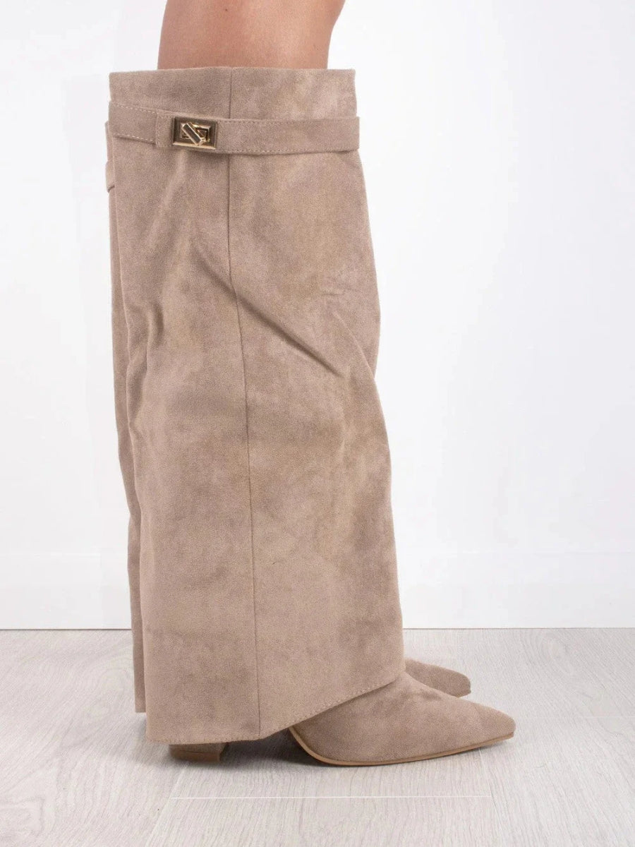 HARRIET | STIVALI IN PELLE DA DONNA ALTI FINO ALLA COSCIA CON FIBBIA