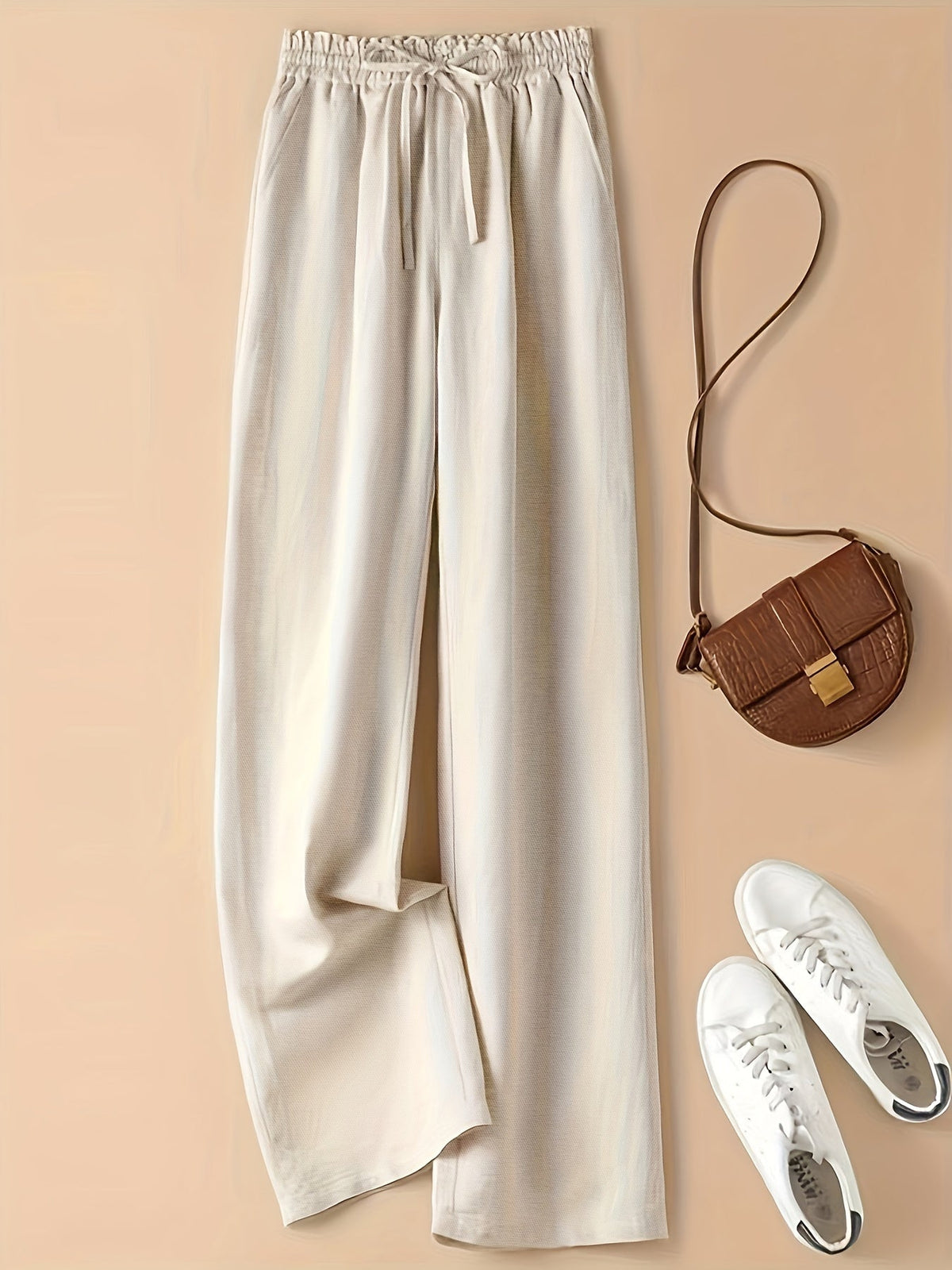 Colette | Pantaloni a Gamba Larga con Coulisse