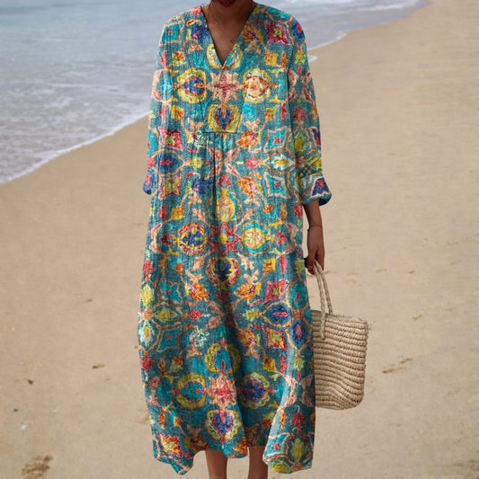 MYKONOS | Vestito Lungo Bohemien Stampato