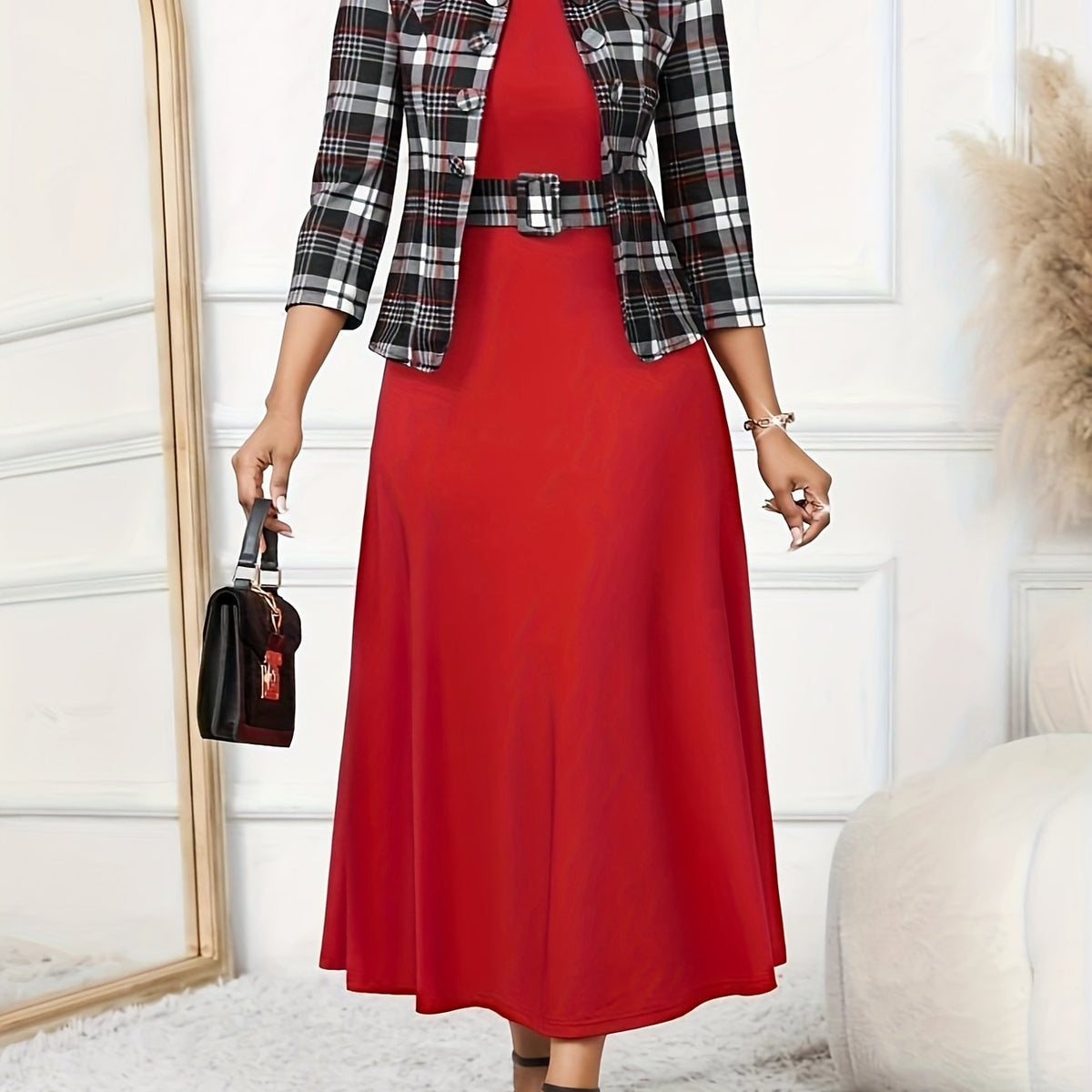 AMELIE LANE | SET DUE PEZZI CON CINTURA STAMPATA