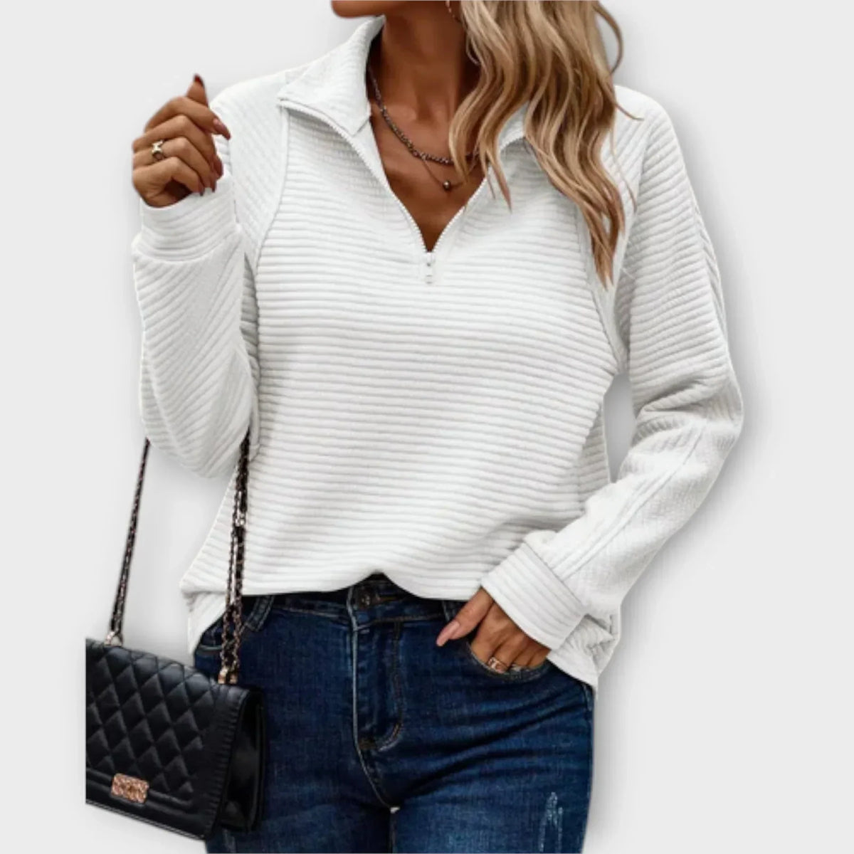 VEYLIN | PULLOVER MEZZA ZIP