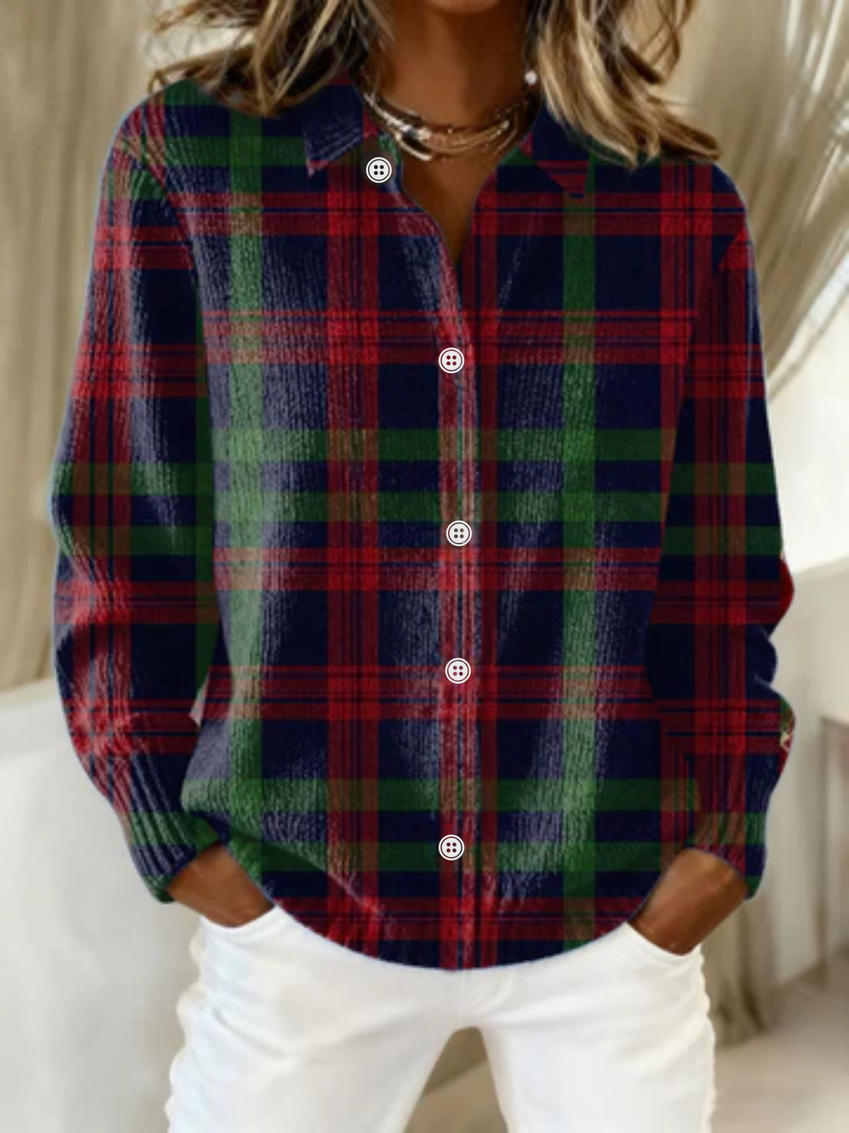 GUNELLE™ - BLUSA CON CAPPUCCIO A RIGHE