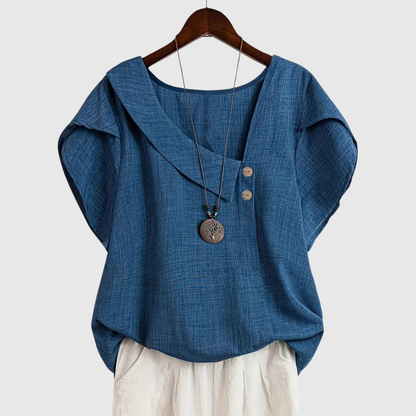 MARCELLINE | BLUSA CON SCOLLO ASIMMETRICO