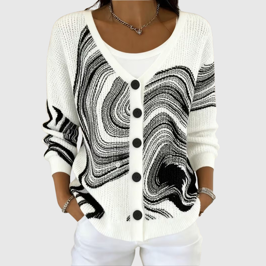Isolde | Cardigan in Marmo Chic