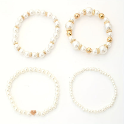 SET BRACCIALE CUORE DI PERLE