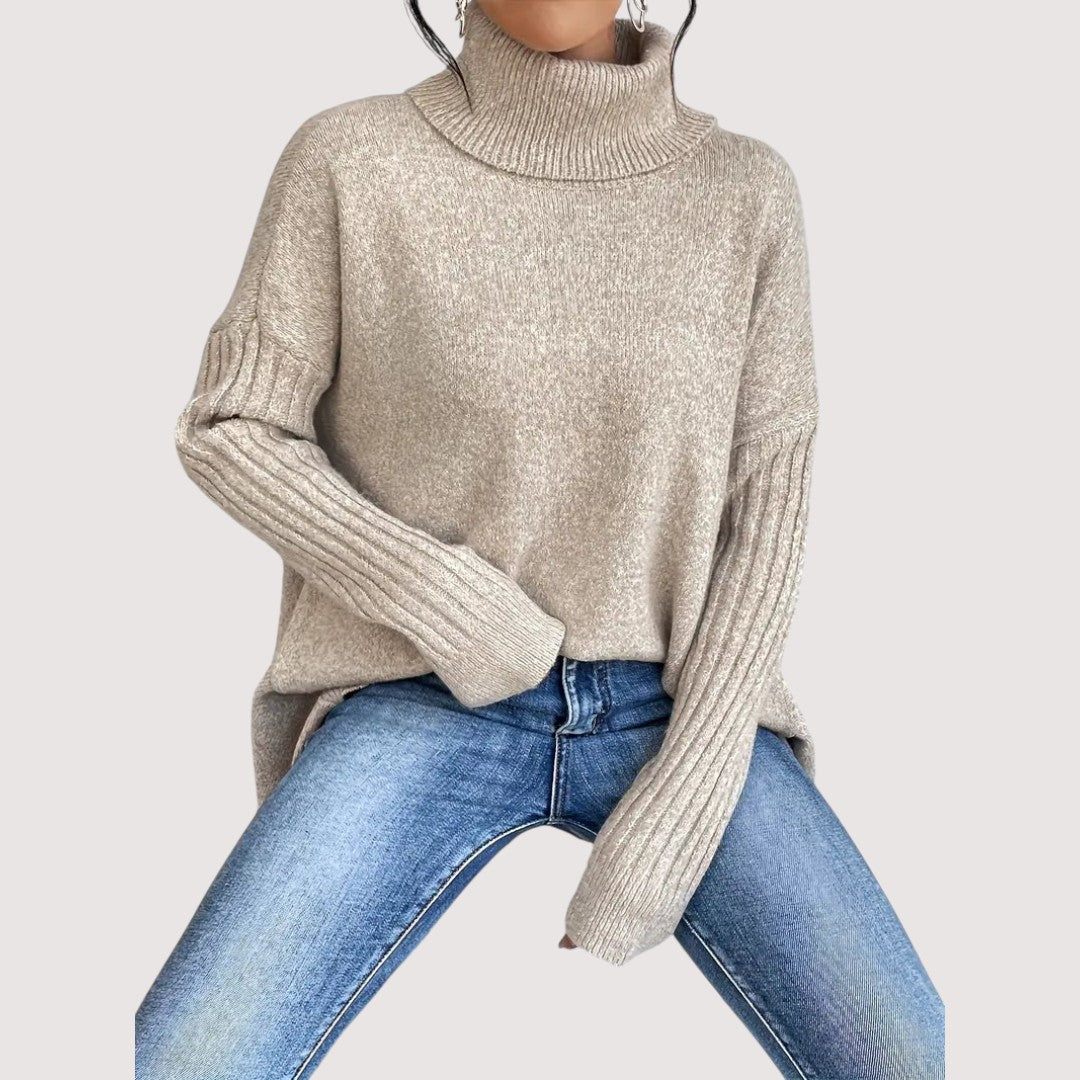 FENELLA | MAGLIONE LUNGO CON COLLO ALTO