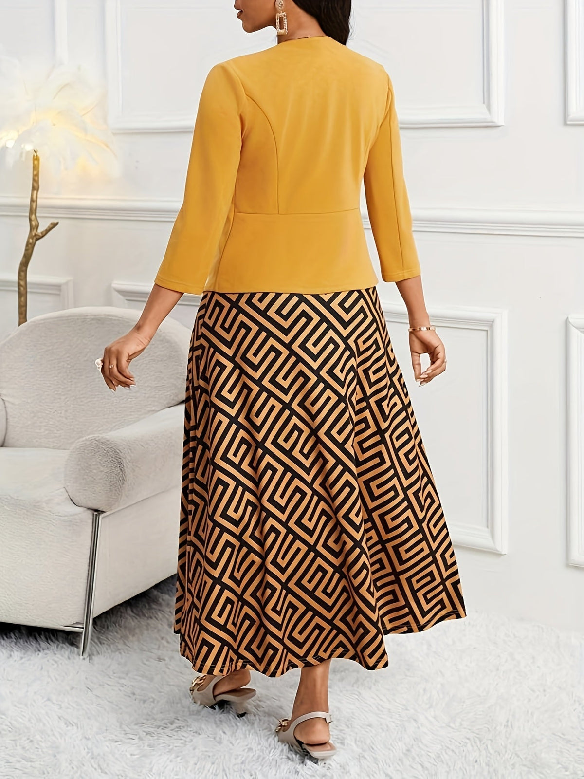 AMELIE LANE | SET DUE PEZZI CON CINTURA STAMPATA