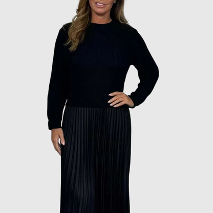 ALARICE | ABITO MAXI CON MAGLIONE E GONNA PLISSETTATA