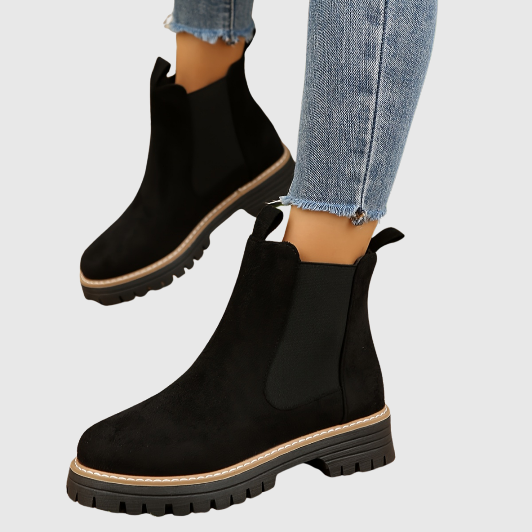Greer | Mocassini Neri con Plateau