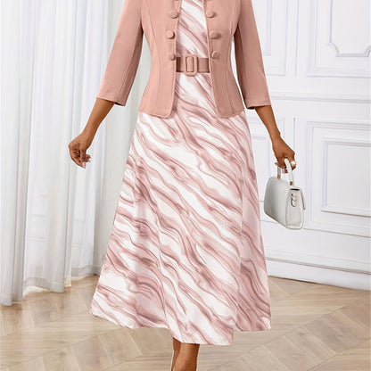 AMELIE LANE | SET DUE PEZZI CON CINTURA STAMPATA