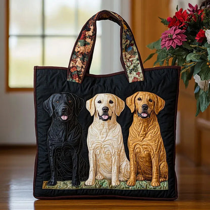 Borsa a Mano Design Tre Labrador Fatta a Mano