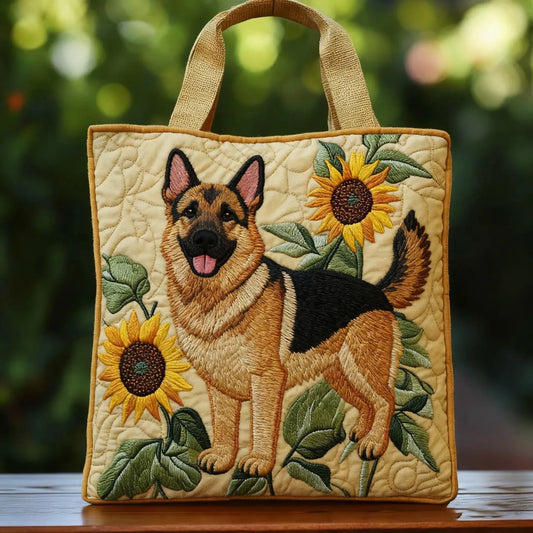 Borsa Artigianale Floreale con Design di Pastore Tedesco