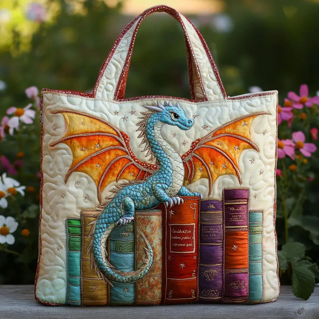 Borsa a Spalla Trapuntata Drago Emeraldo - Custode dei Libri