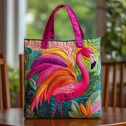 Borsa Tote Trapuntata Flamingo Arcobaleno