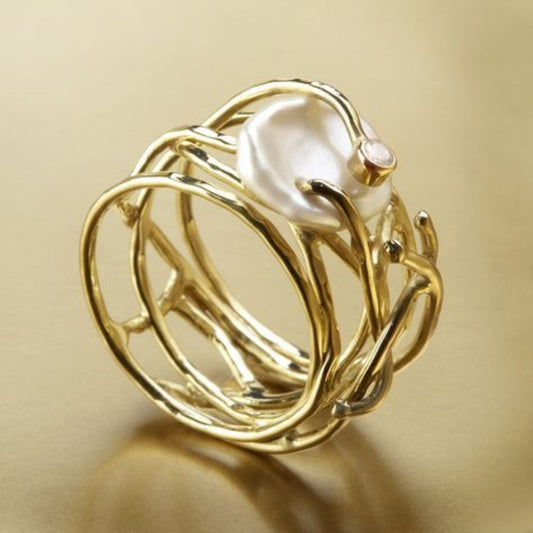 Anello d'Oro con Perla