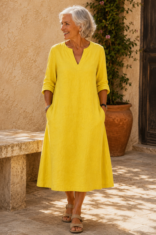 Abito Fluid V-Neck Sylvie