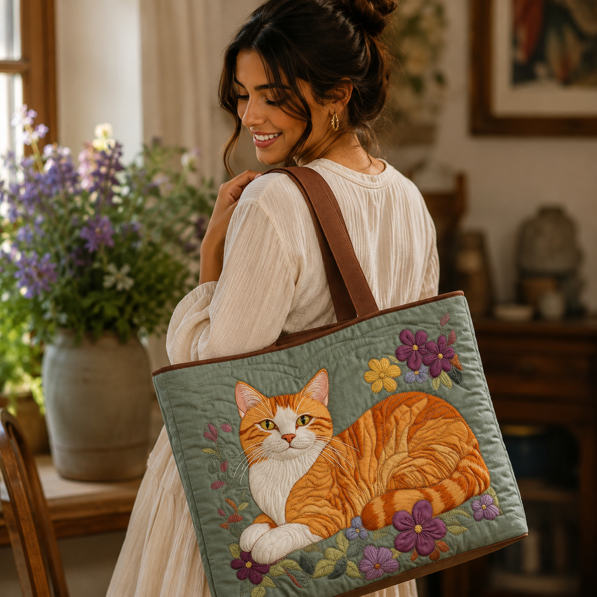 Borsa Artigianale Gatto Ginger