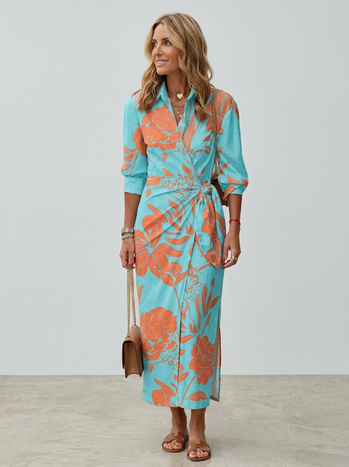 Cecilia™ Abito Elegante a Strisce