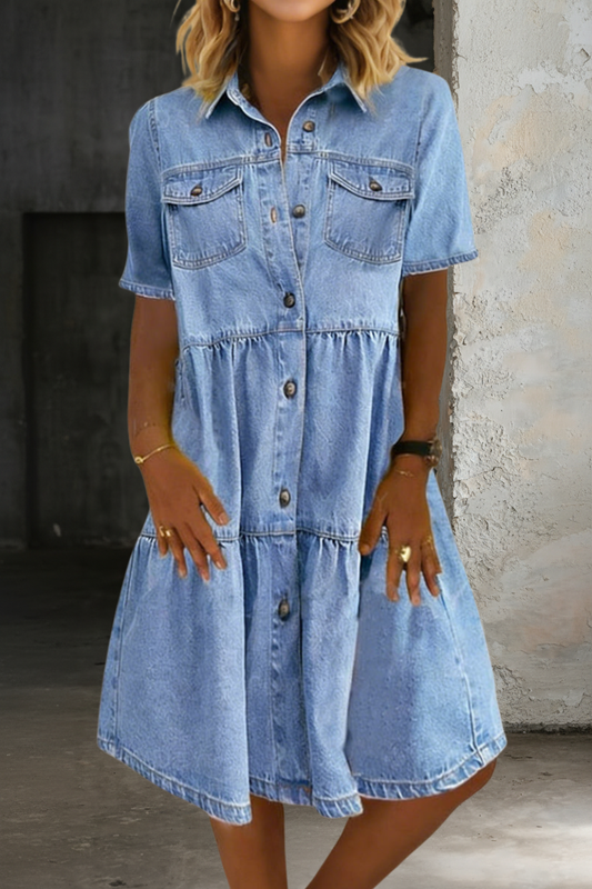 Sofia | Elegante Vestito Casual in Denim