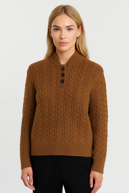 Ysella | Cardigan a Maglia Cable con Bottoni