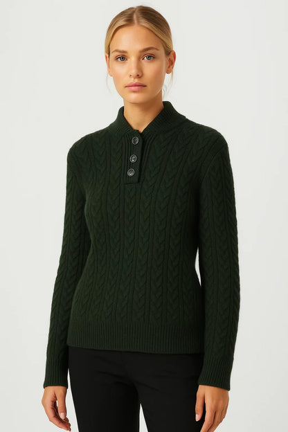 Ysella | Cardigan a Maglia Cable con Bottoni