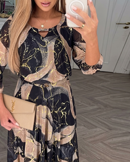 Abito in Chiffon Stampato