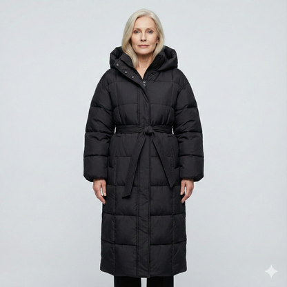 Carmen - Cappotto Puffer Lungo con Cintura