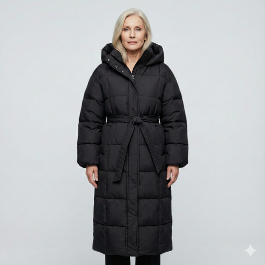 Carmen - Cappotto Puffer Lungo con Cintura