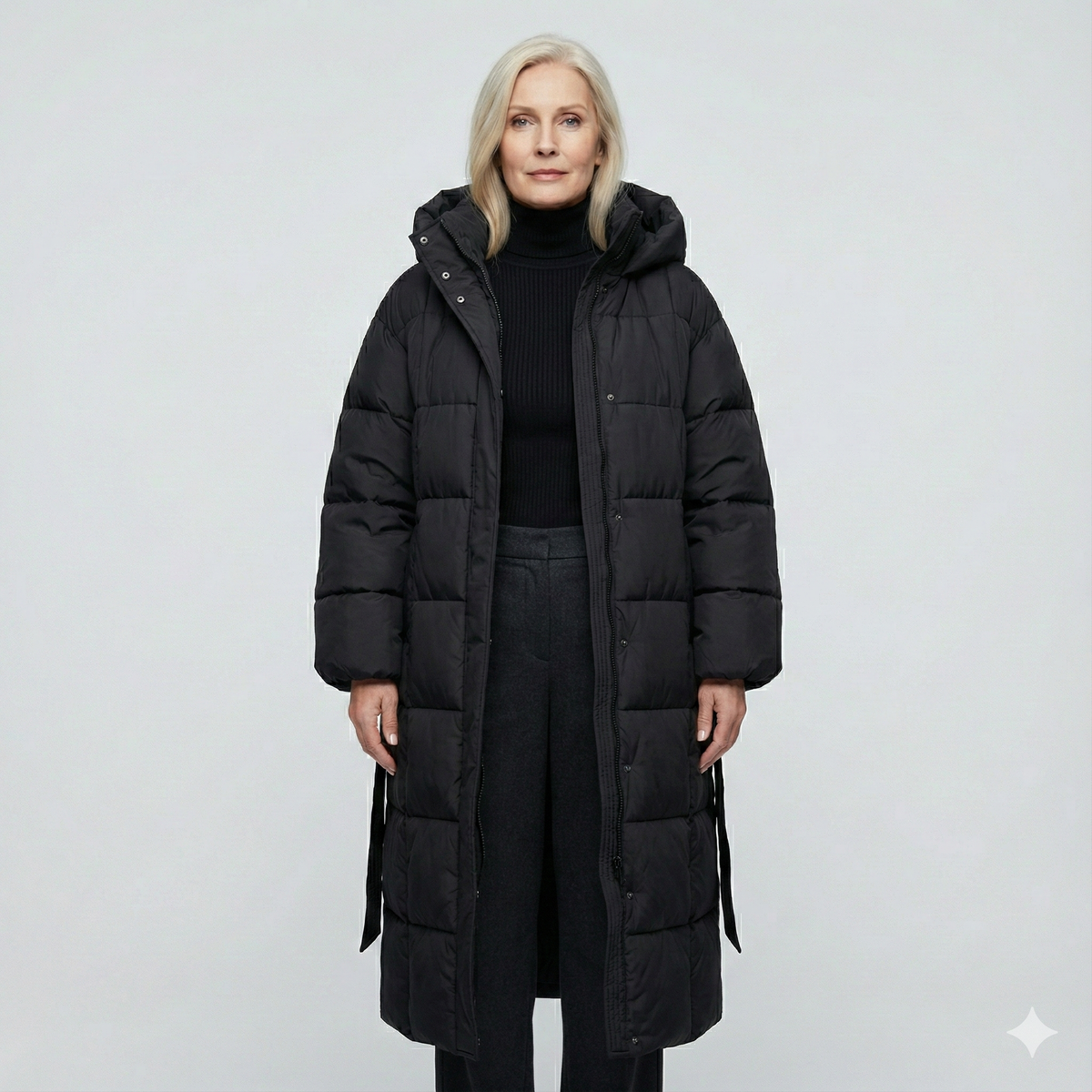 Carmen - Cappotto Puffer Lungo con Cintura