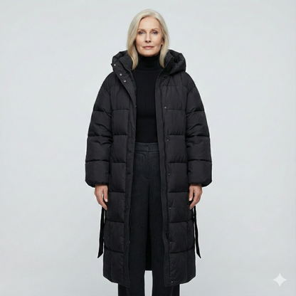 Carmen - Cappotto Puffer Lungo con Cintura