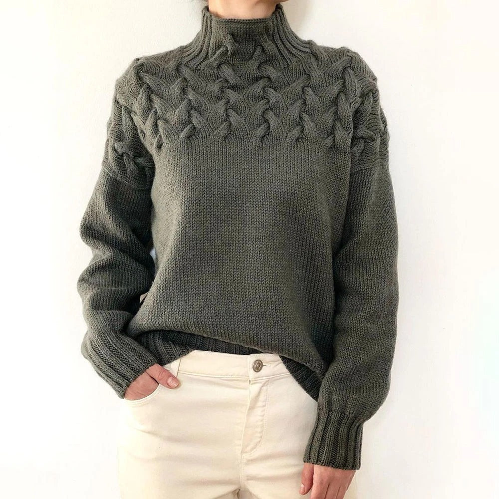CHARLENE | MAGLIONE CON COLLO ALTO COMODO