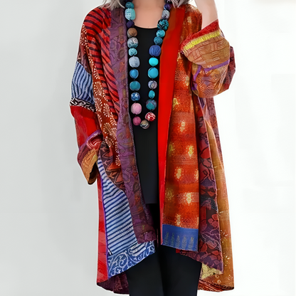 DAHLIENNE | CARDIGAN IN MAGLIA ELEGANTE CON TAGLIO LAYERED