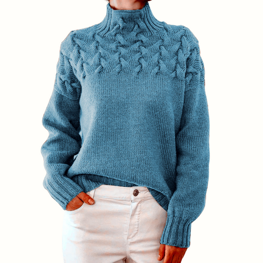 CHARLENE | MAGLIONE CON COLLO ALTO COMODO