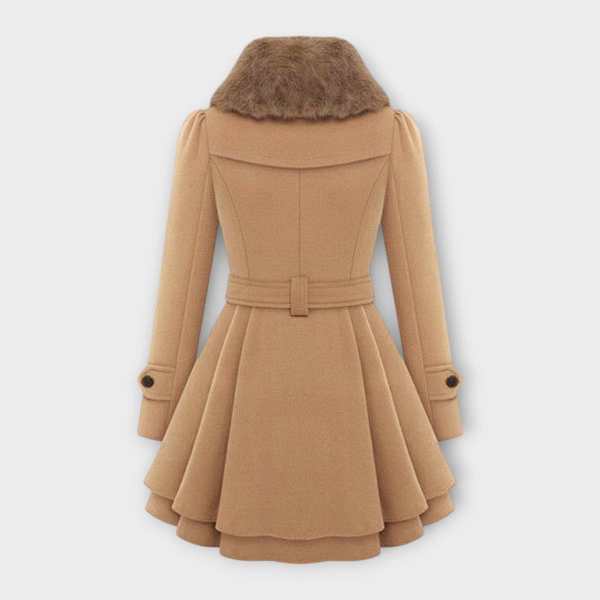 Emma – Cappotto Elegante con Collo in Pelliccia Sintetica