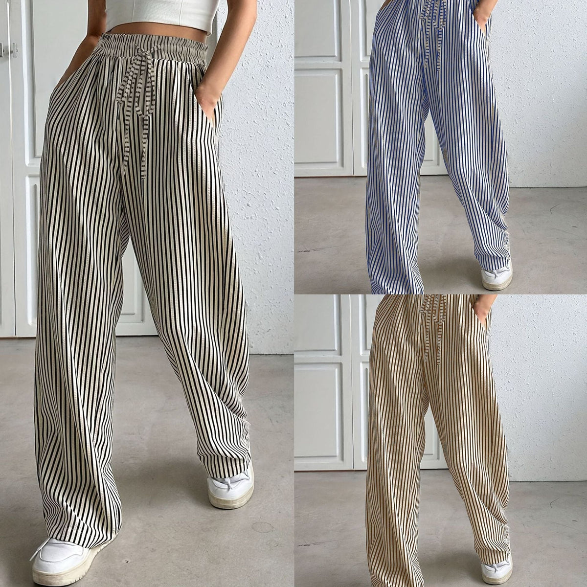 Emera | Pantaloni a Righe Relaxati