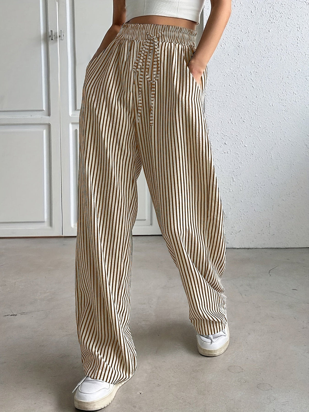 Emera | Pantaloni a Righe Relaxati