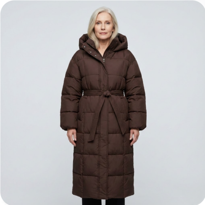 Carmen - Cappotto Puffer Lungo con Cintura