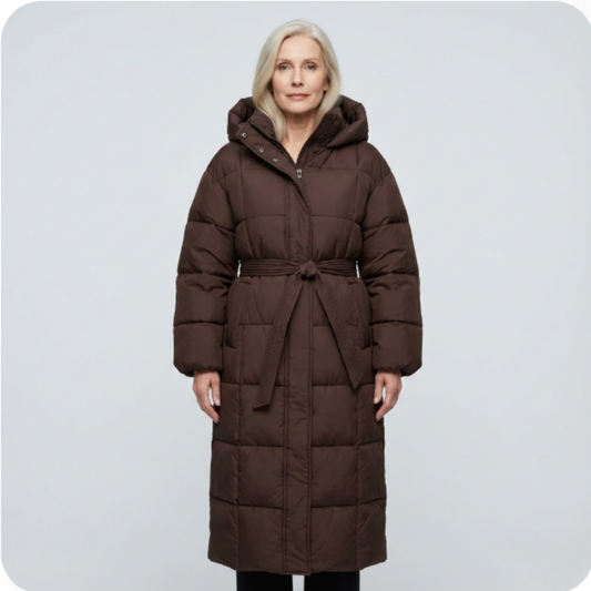 Carmen - Cappotto Puffer Lungo con Cintura