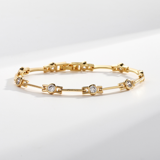 BRACCIALE IN ORO RAFFINATO CON ZIRCONIE CHE BRILLANO