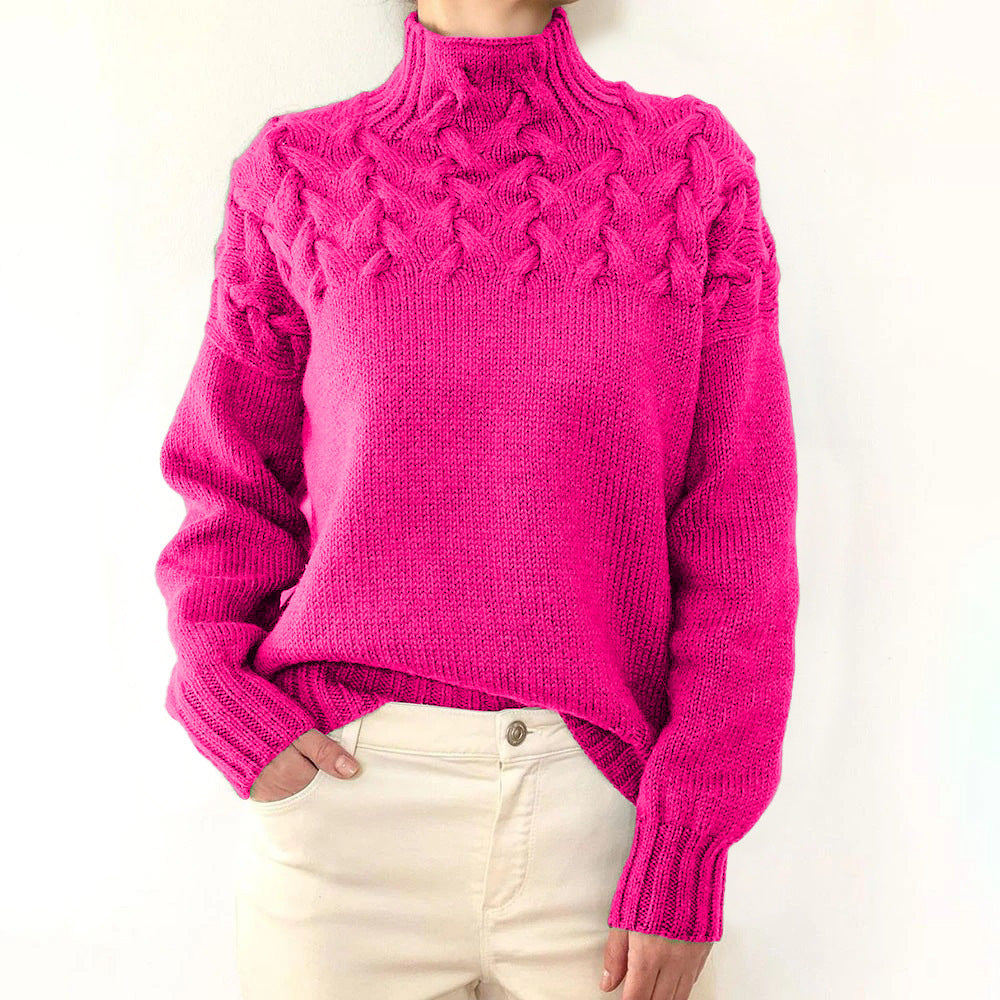 CHARLENE | MAGLIONE CON COLLO ALTO COMODO