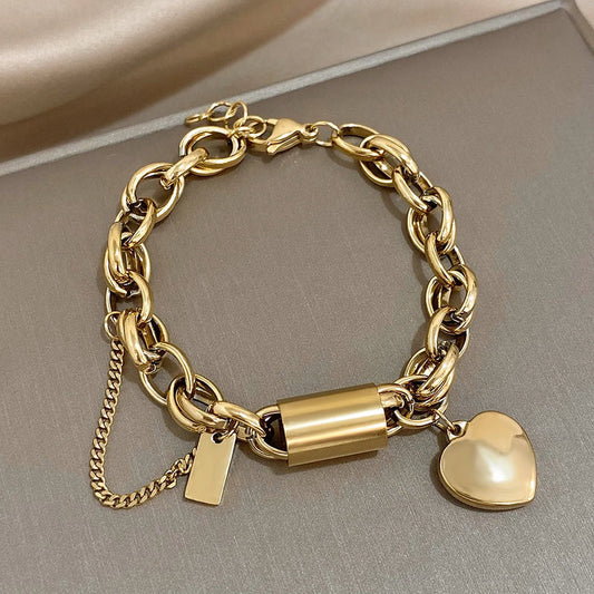 BRACCIALE CUORE D'ORO GROSSO
