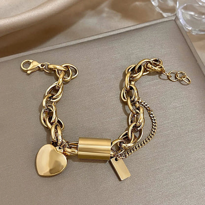 BRACCIALE CUORE D'ORO GROSSO