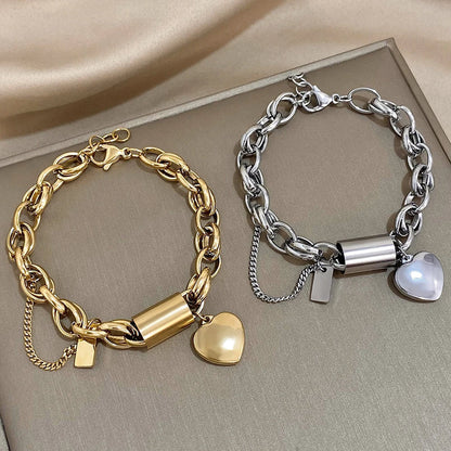 BRACCIALE CUORE D'ORO GROSSO