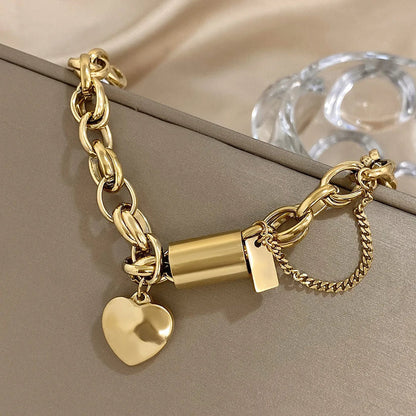 BRACCIALE CUORE D'ORO GROSSO